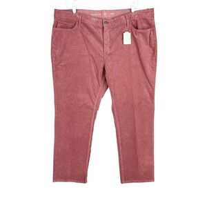 St. Johns Bay Women Corduroy Pants Plus Sz 24W Apple Butter Straight Stretch NWT